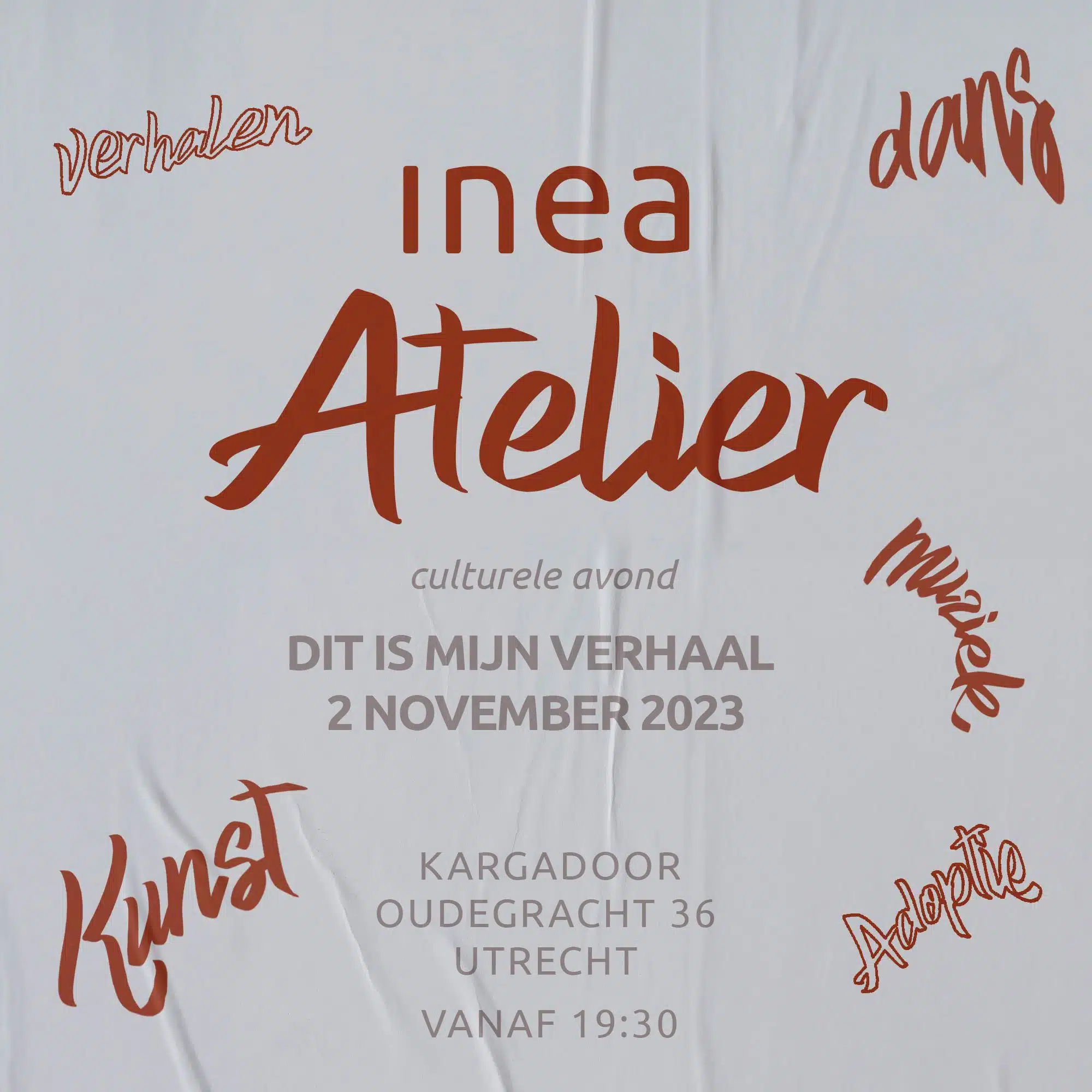 INEA Atelier van 2 november verplaatst wegens weersomstandigheden
